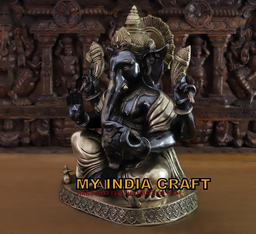 21" Big Ganpati idol in brass