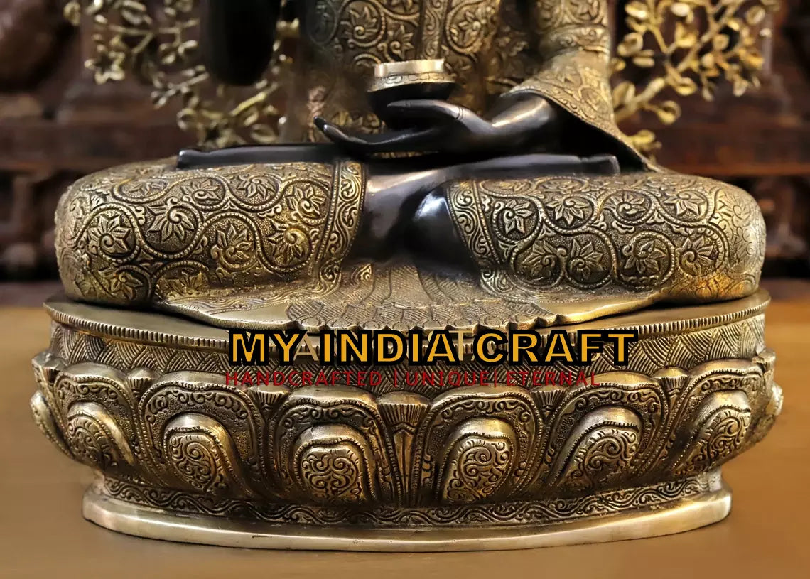 30" Buddha statue under tree