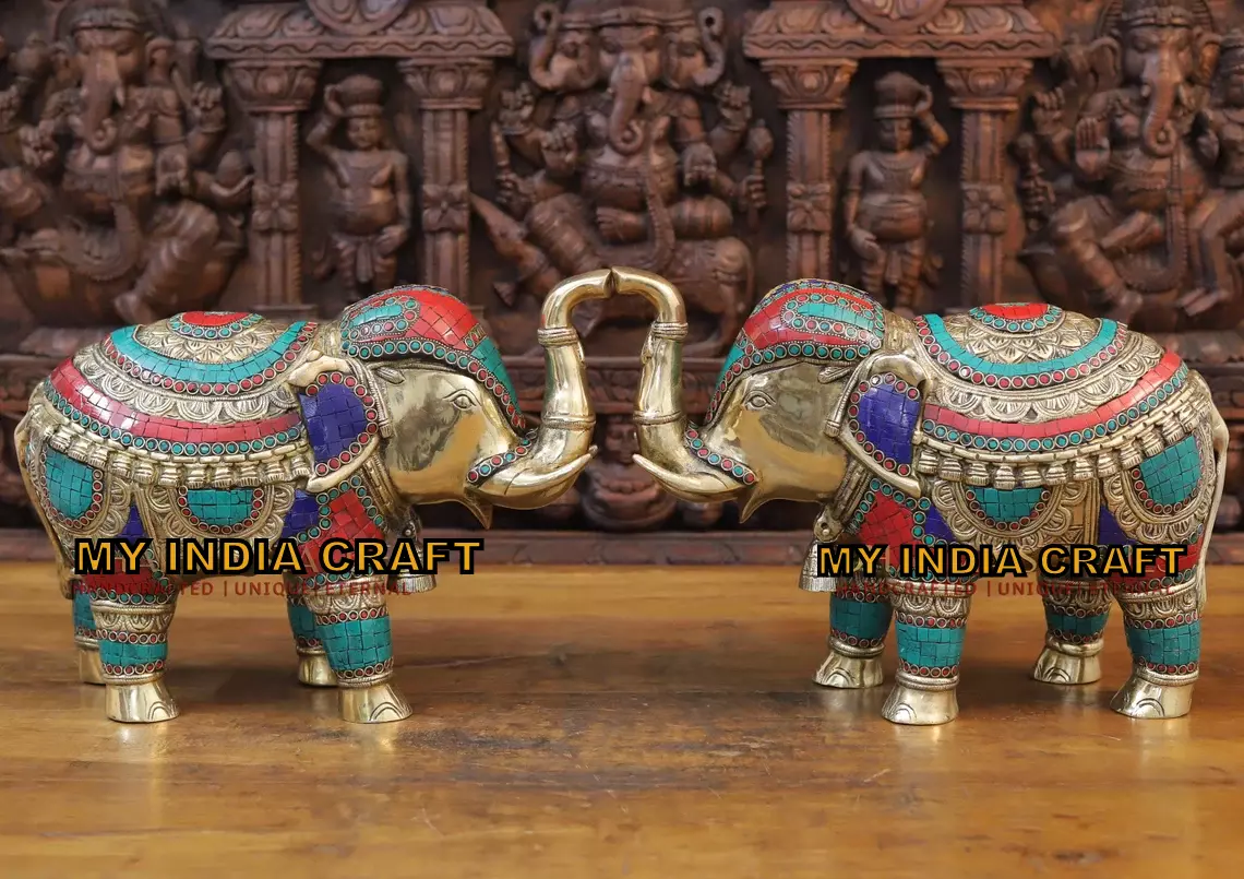 12" Elephant statue (SET OF 2)