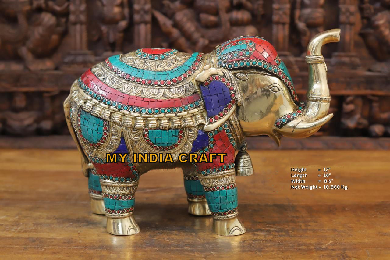 12" Elephant statue (SET OF 2)