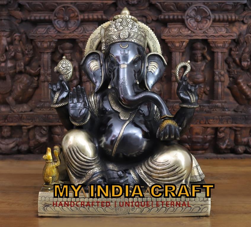 21" Black Vastu ganpati idol