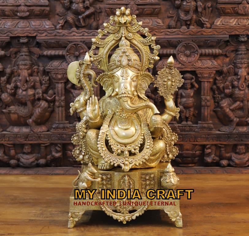 27" Brass Ganesh idol