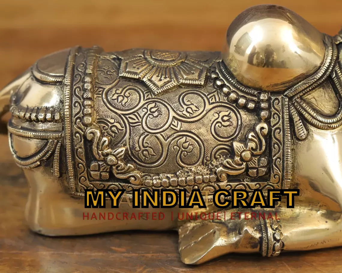 7" Nandi cow statue kaamdhenu
