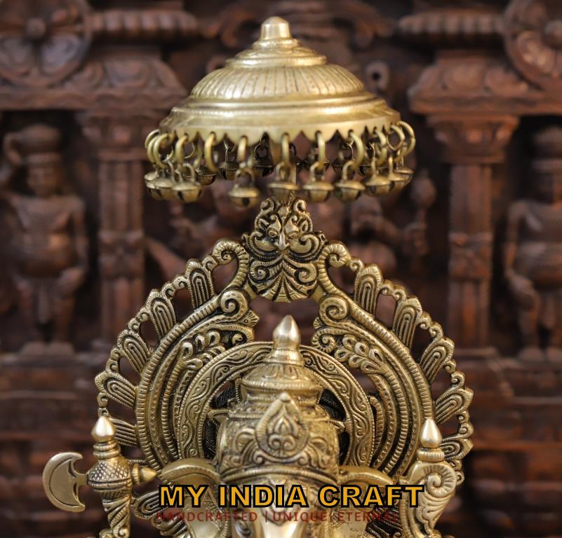 20.5" Chatra Ganesh statue