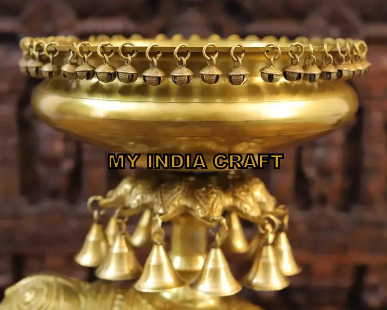 20.5" Urli with Elephant stand