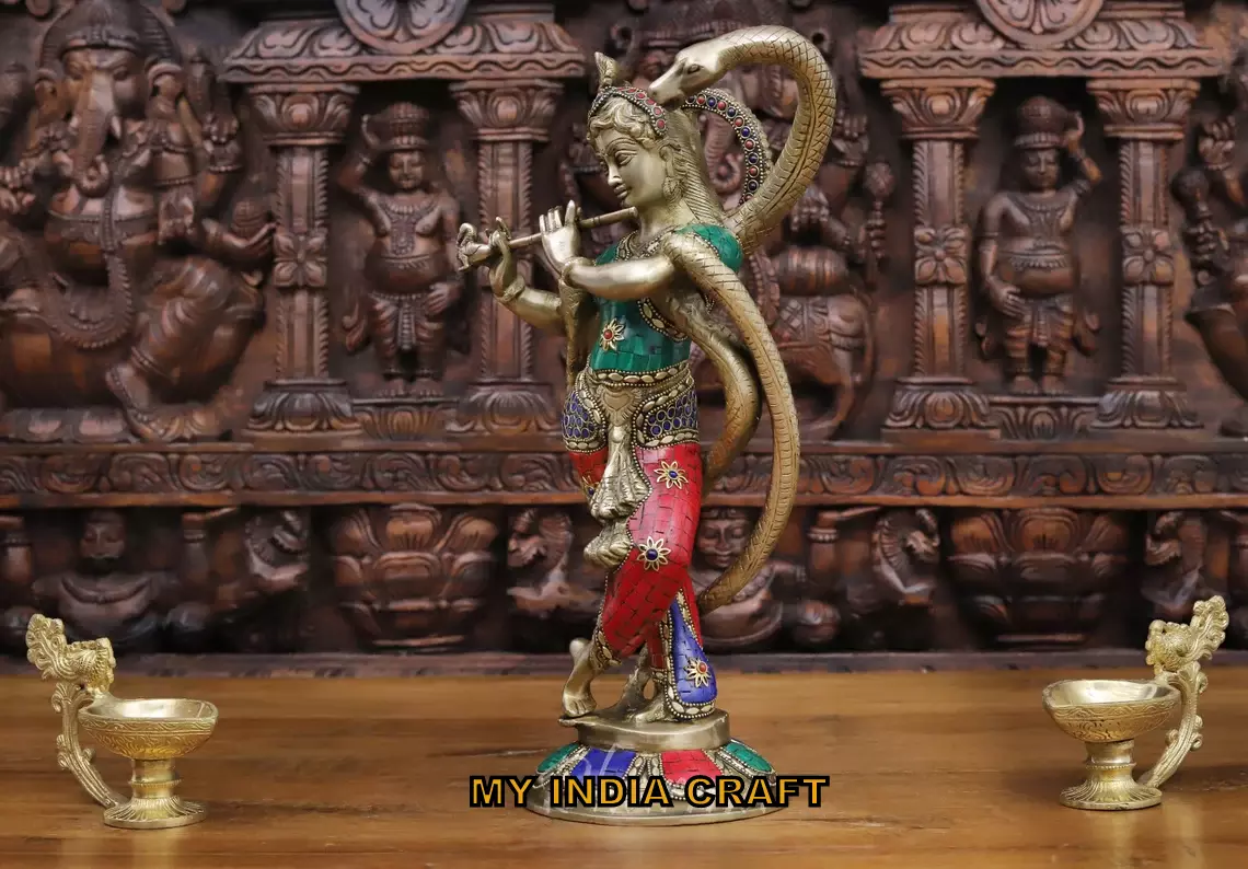 Krishna with Snake and flute