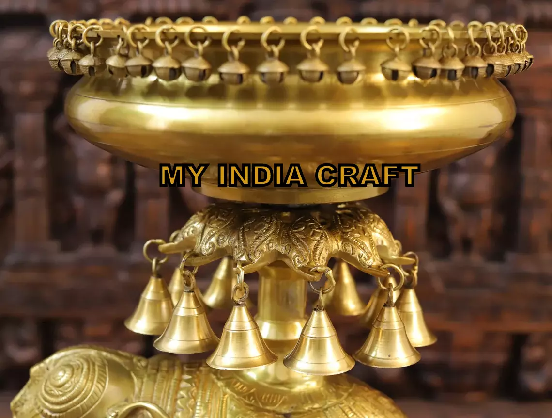 20.5" Urli with Elephant stand (SET OF 2)