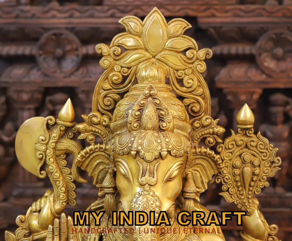 23.5" Brass Ganesh statue