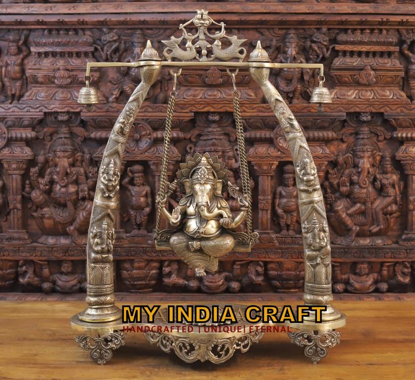 35" Ganpati swing statue