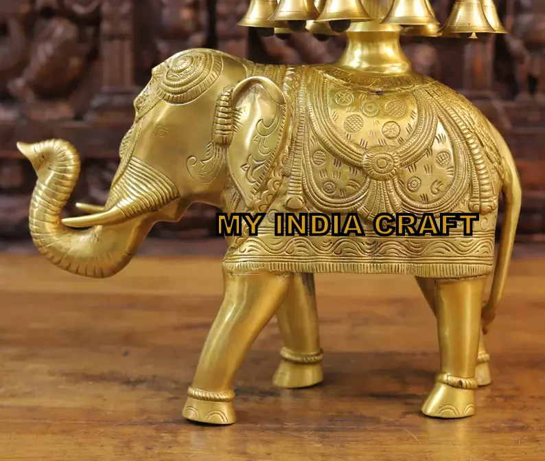 20.5" Urli with Elephant stand (SET OF 2)