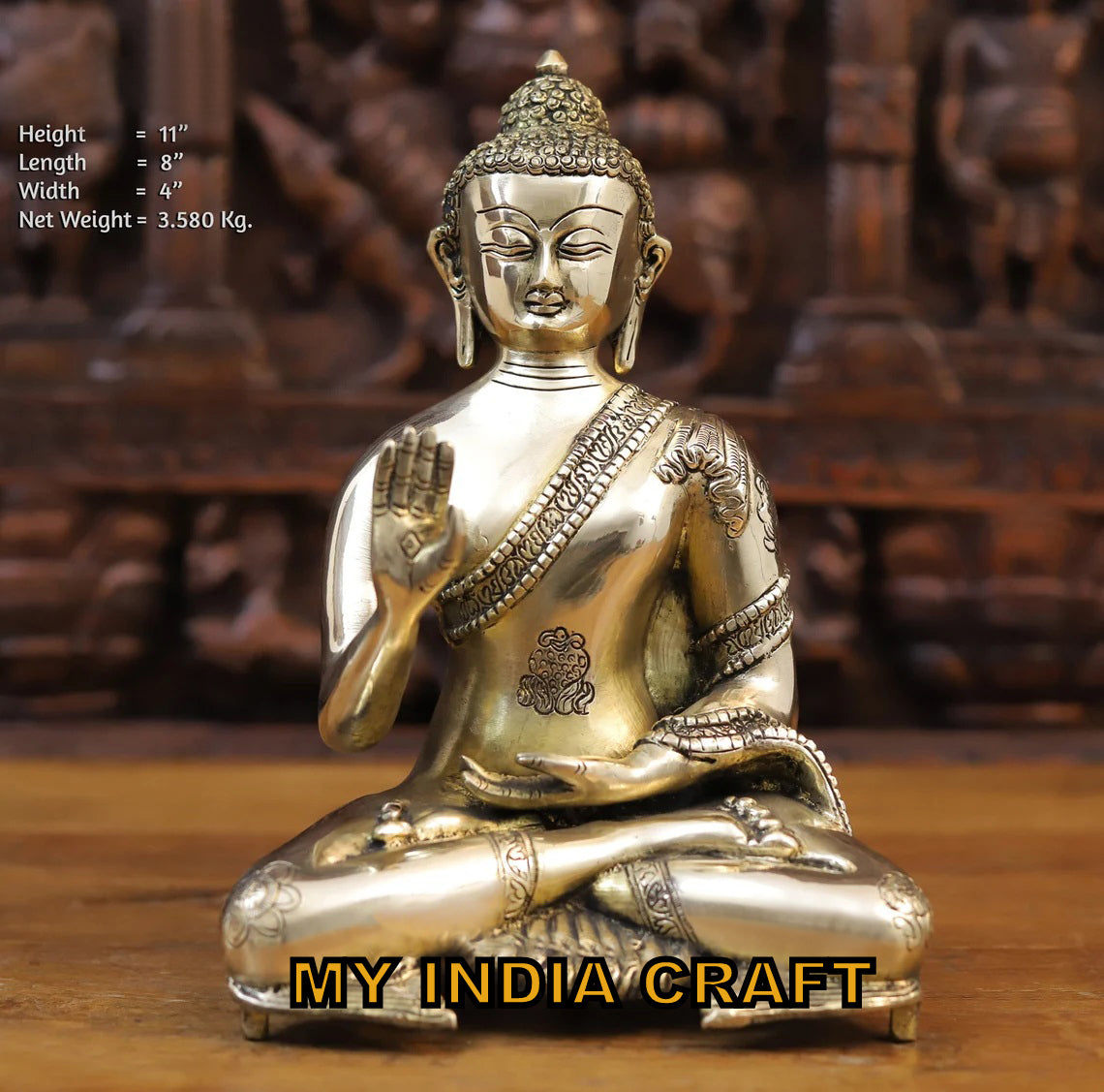 11" Budha Statue blessing