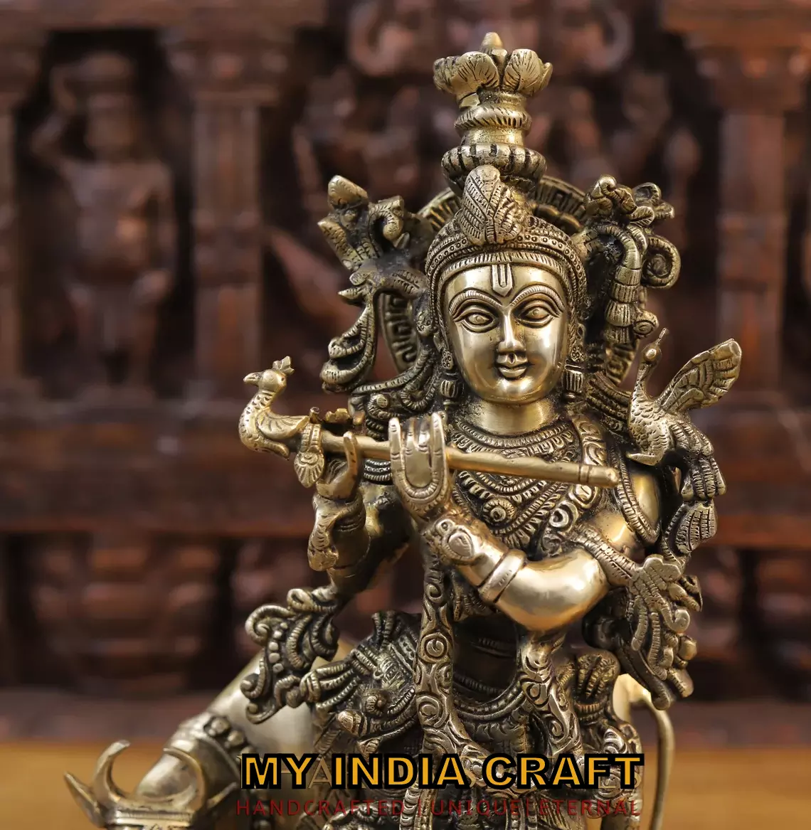 17' Iskon Krishna With Cow