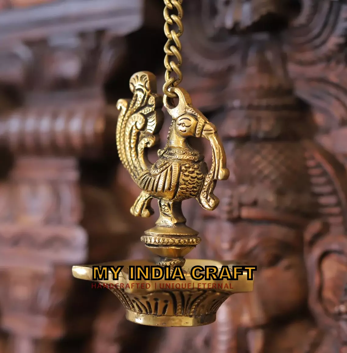 18" Hanging diya brass (set of 2)