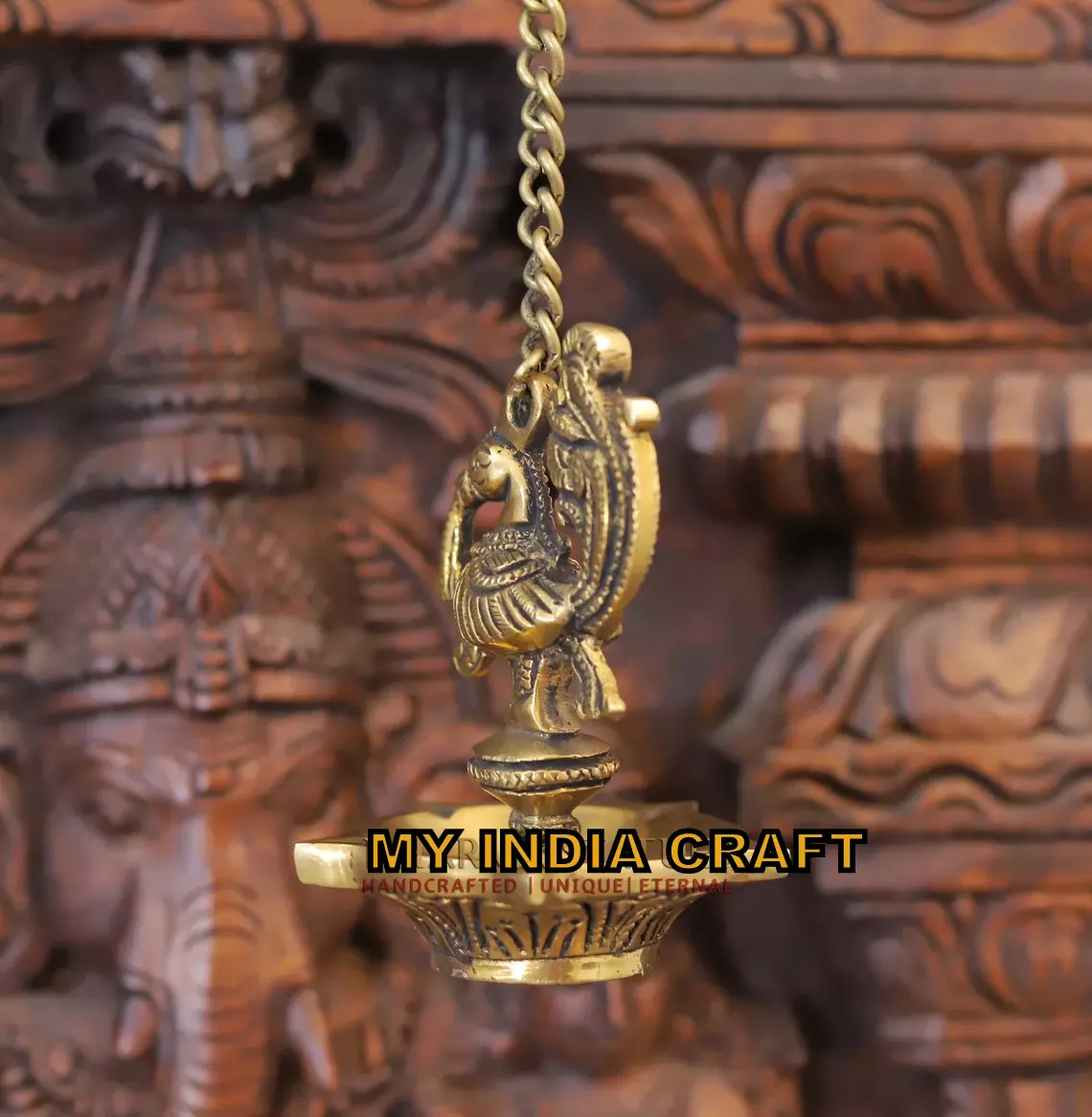 18" Hanging diya brass (set of 2)