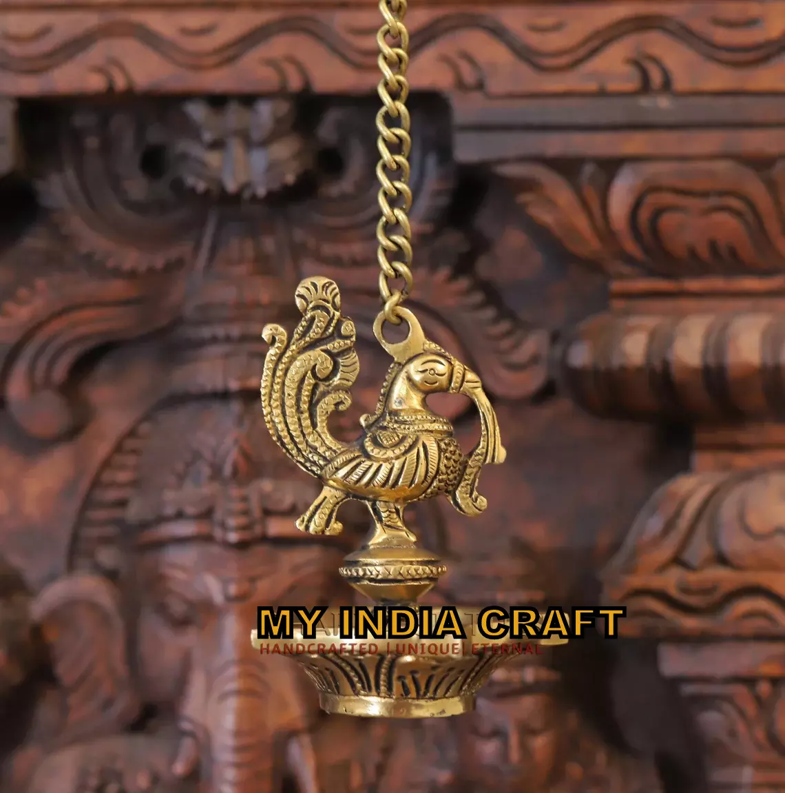 18" Hanging diya brass (SET OF 2)