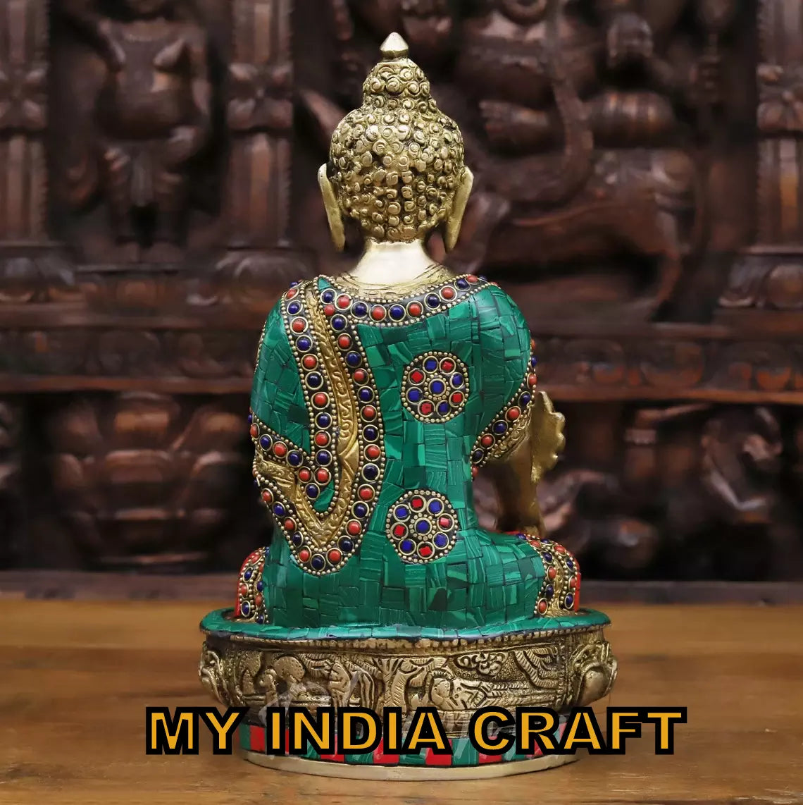 10" Buddha Statue brass