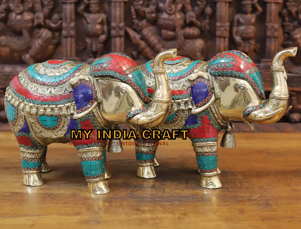 12" Elephant statue (SET OF 2)