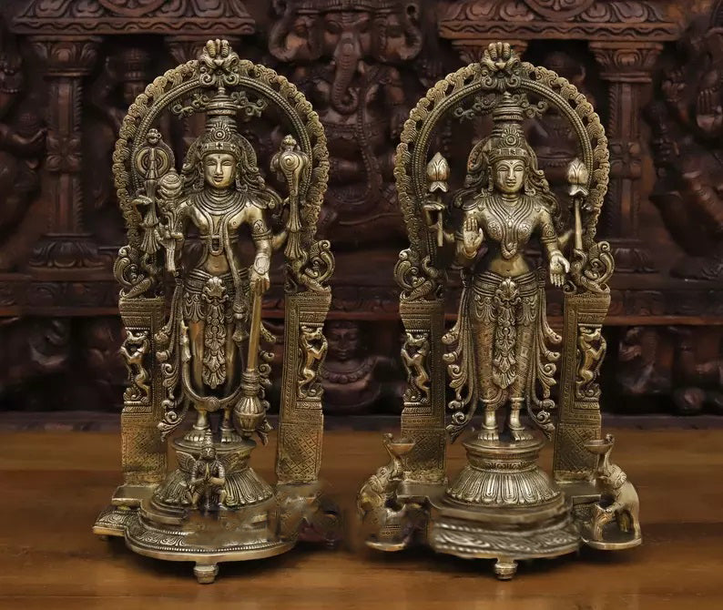 16" Vishnu Lakshmi idol
