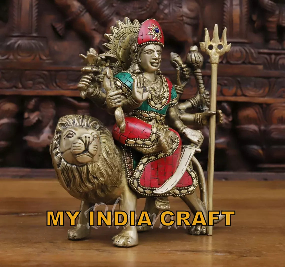 Amba maa idol in brass