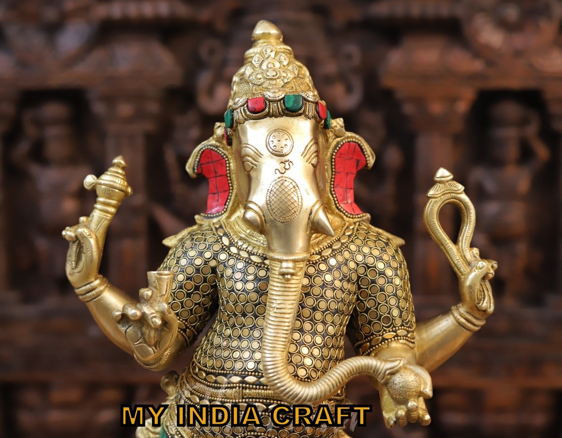 19" Standing ganesha murti
