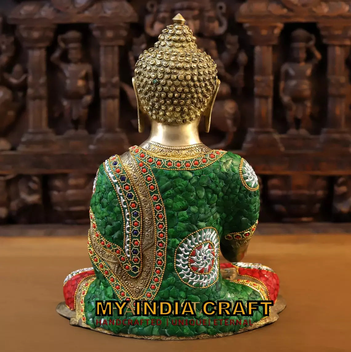 16" Buddha Statue brass
