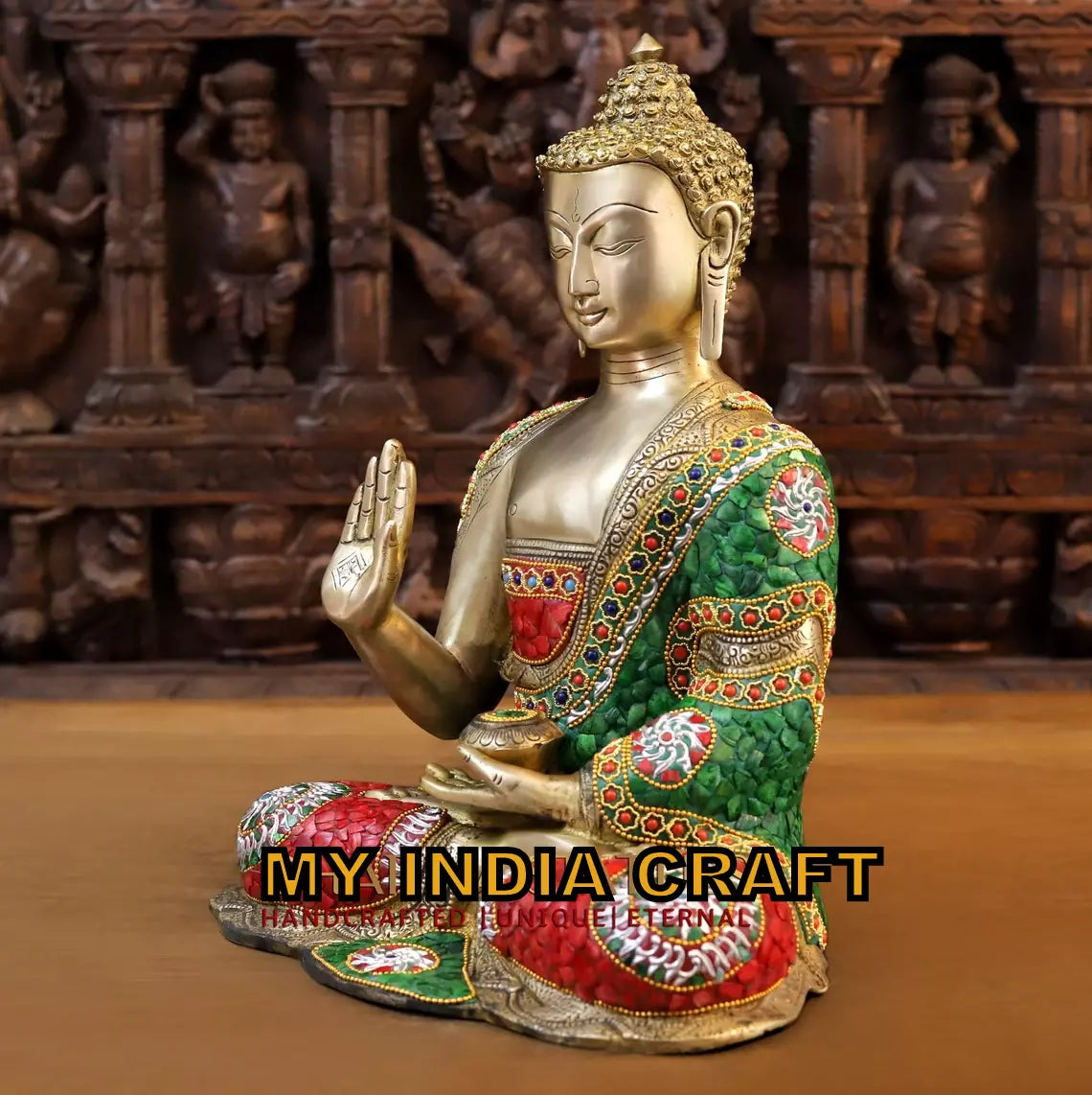 16" Buddha Statue brass