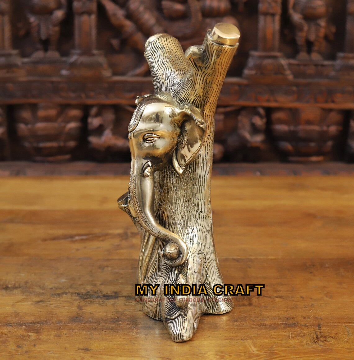 13" tree Ganpati in brass