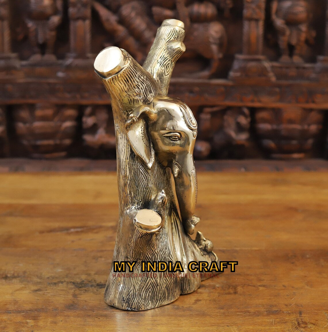 13" tree Ganpati in brass