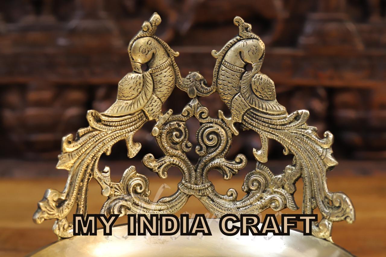 9.5" Urli with peacocks