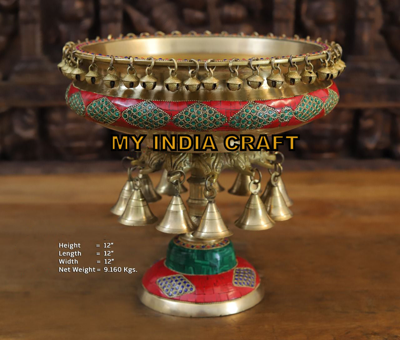 12" Urli pair inlay work (SET OF 2)