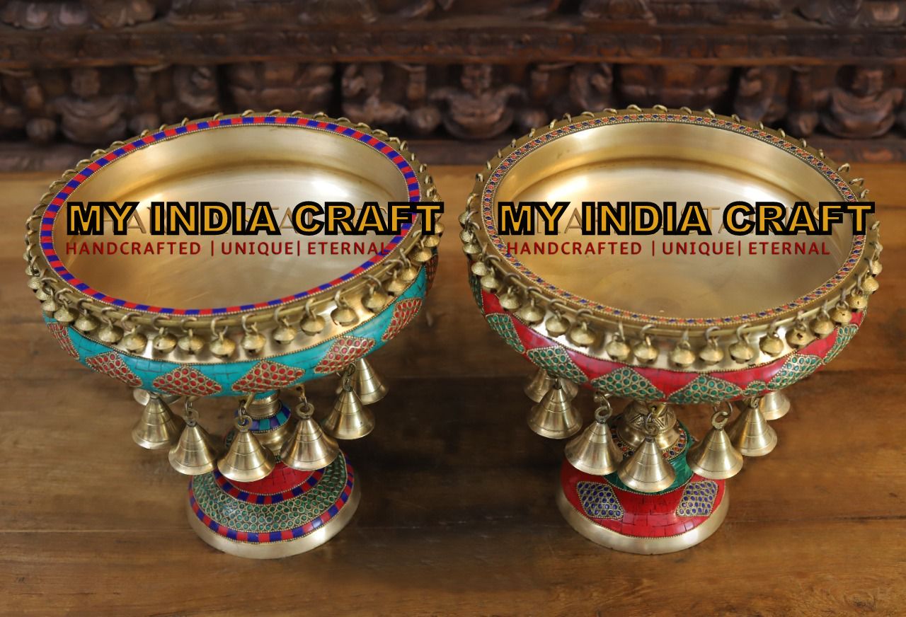 12" Urli pair inlay work (SET OF 2)