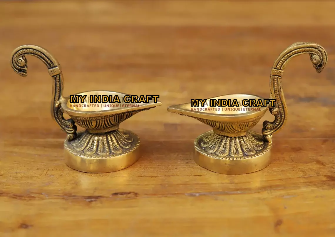 4.5" Brass Diya (set of 2)