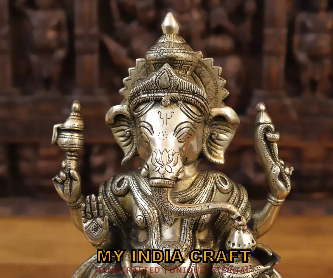 15" Lotus Ganpati idol