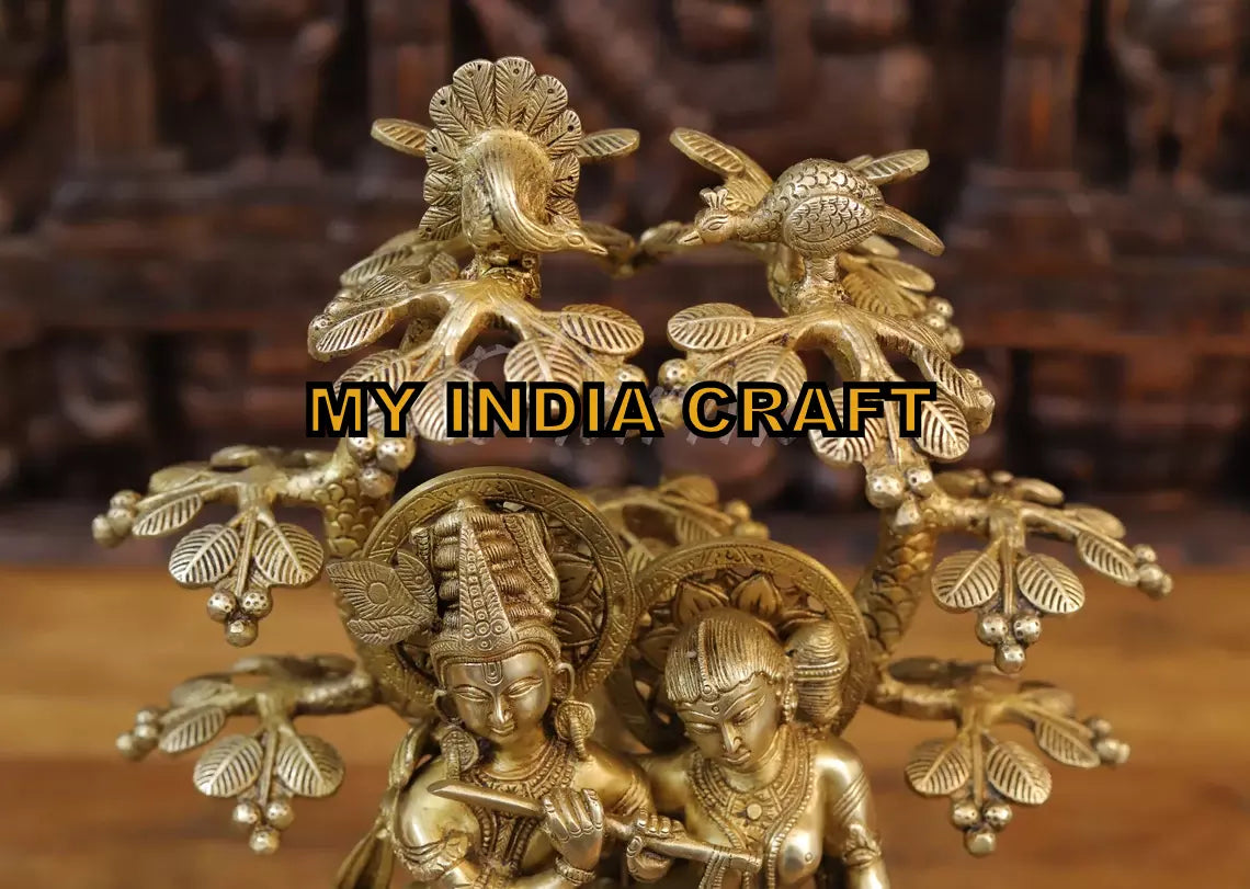 16.5" Radha Krishna Statue under Kadamb tree