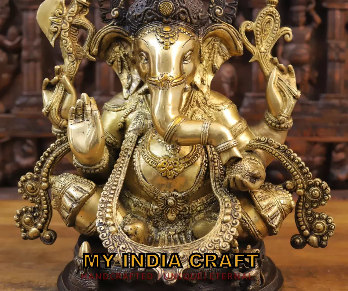 19.5" Antique Ganesh murti