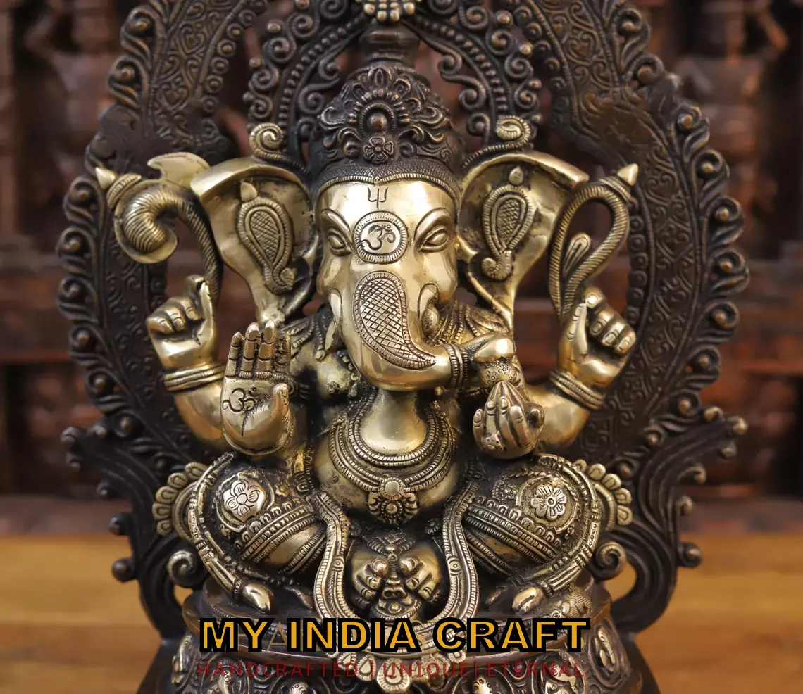 19.5" Antique Ganesh murti