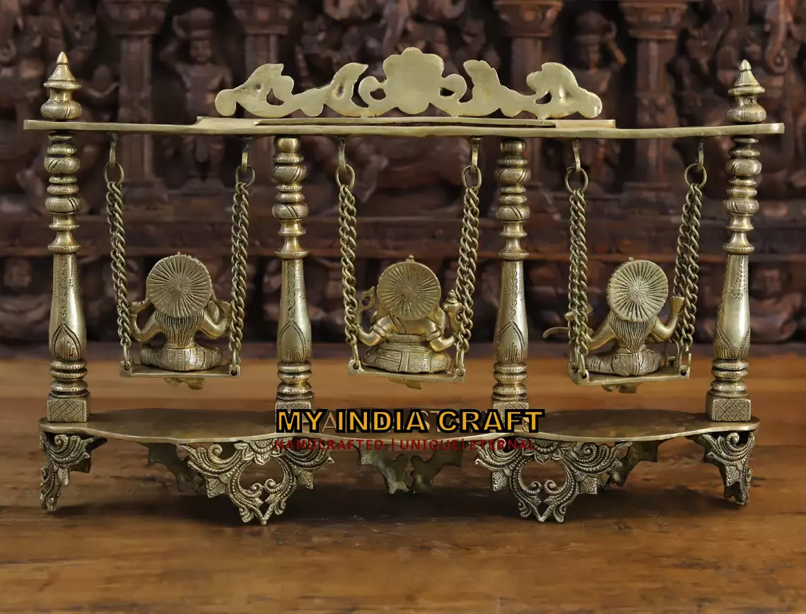 15" Swing ganesh lakshmi saraswati