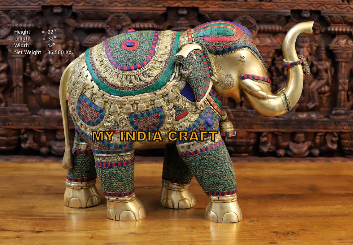 22" Elephant Artifact