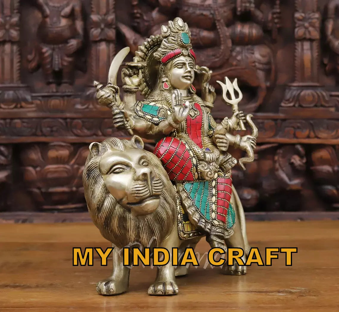 Ambe maa statue in red