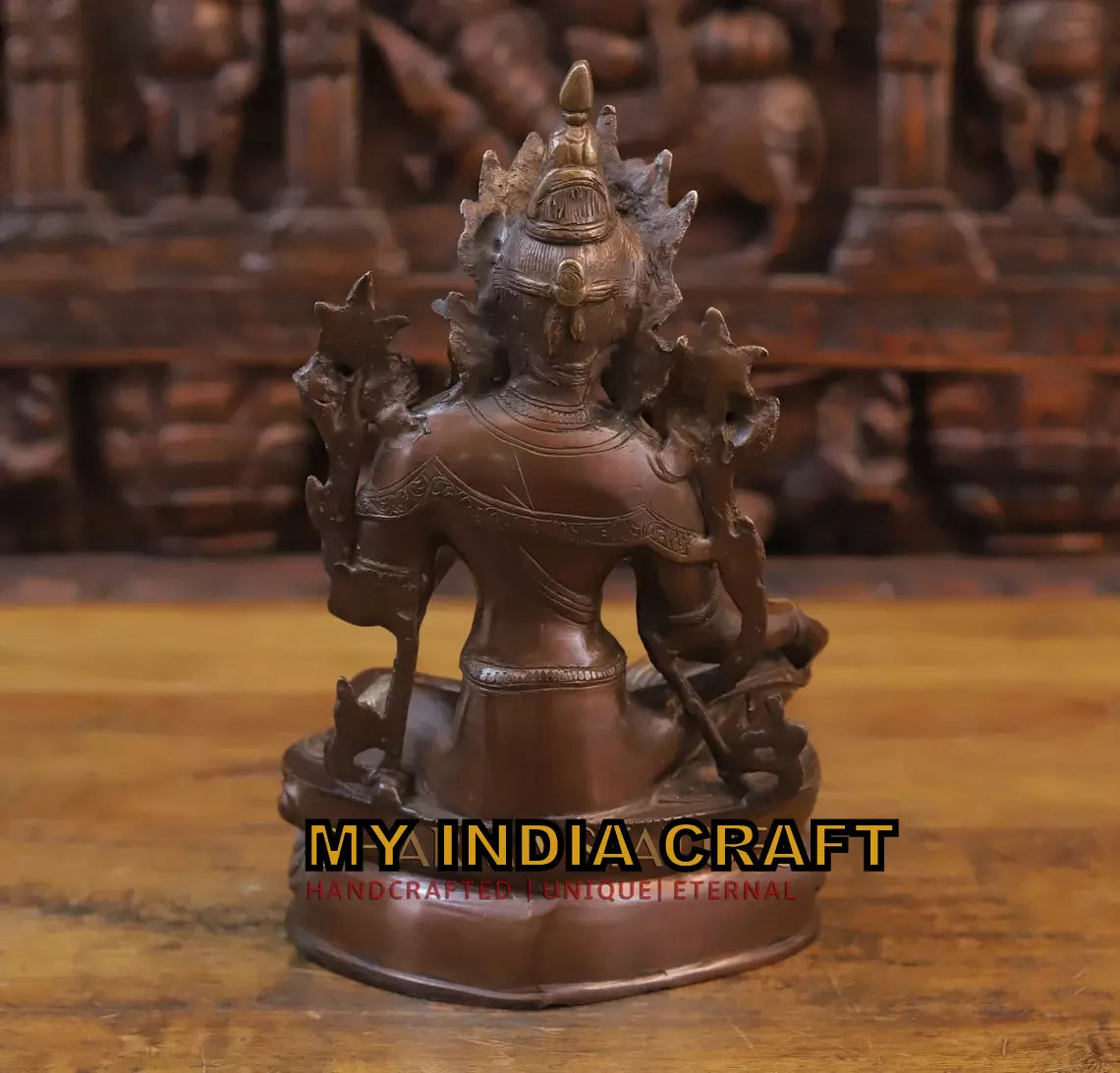 12" Tara Statue brass