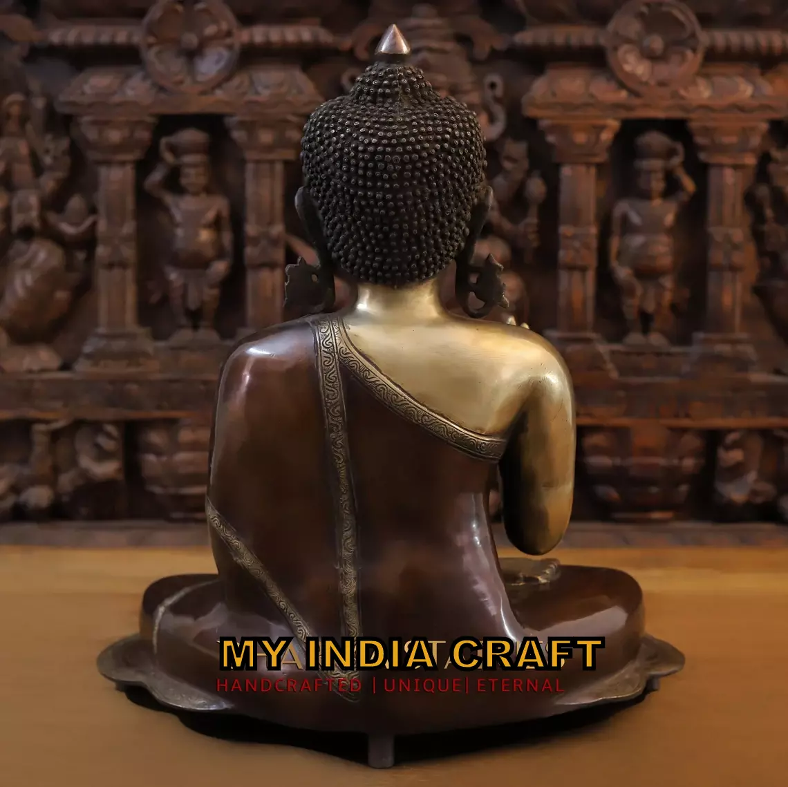 19" Buddha antique statue
