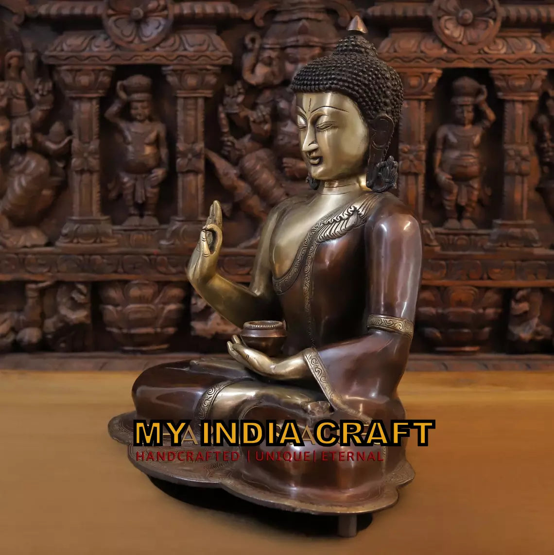 19" Buddha antique statue