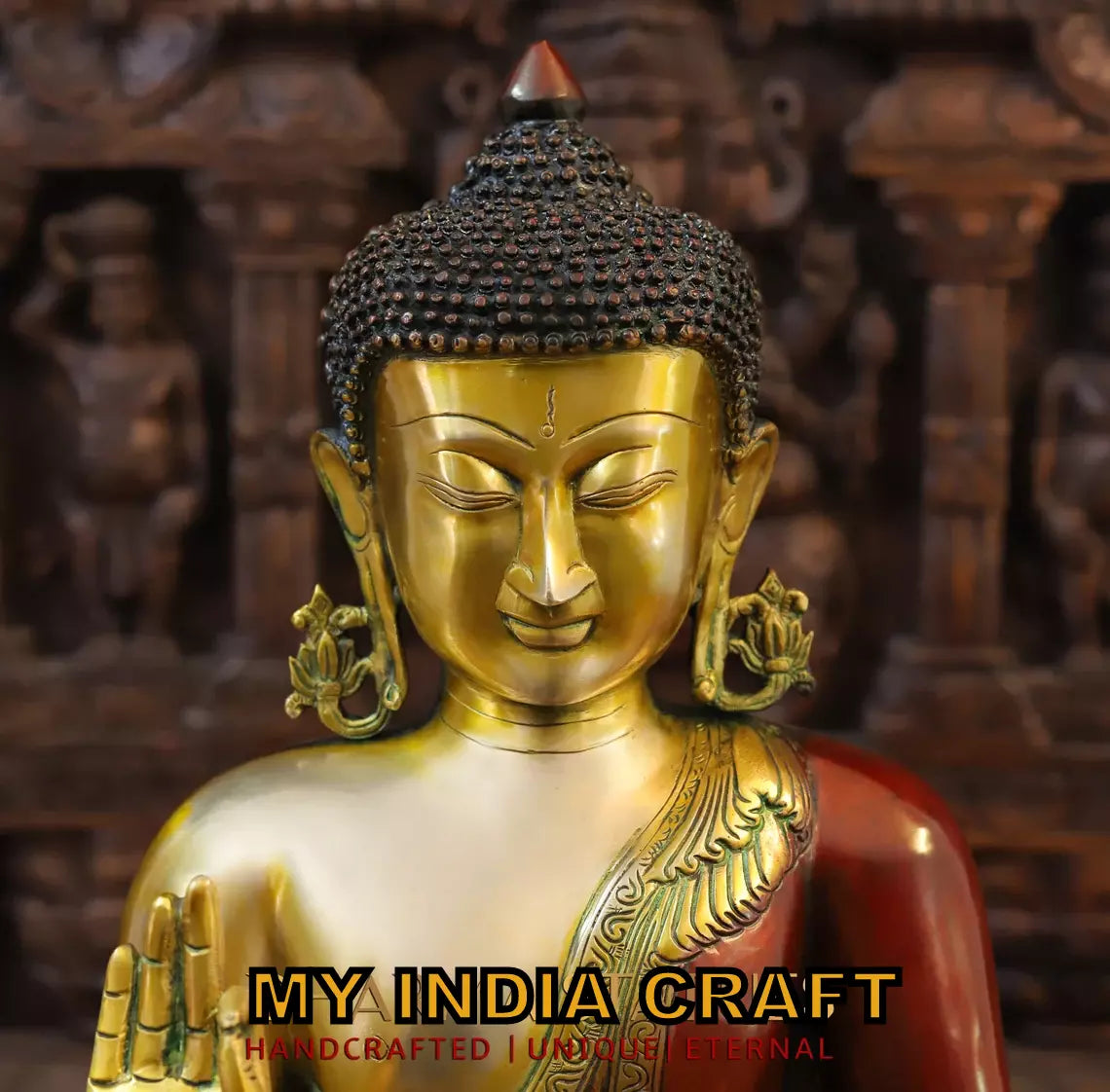 19" Buddha antique statue