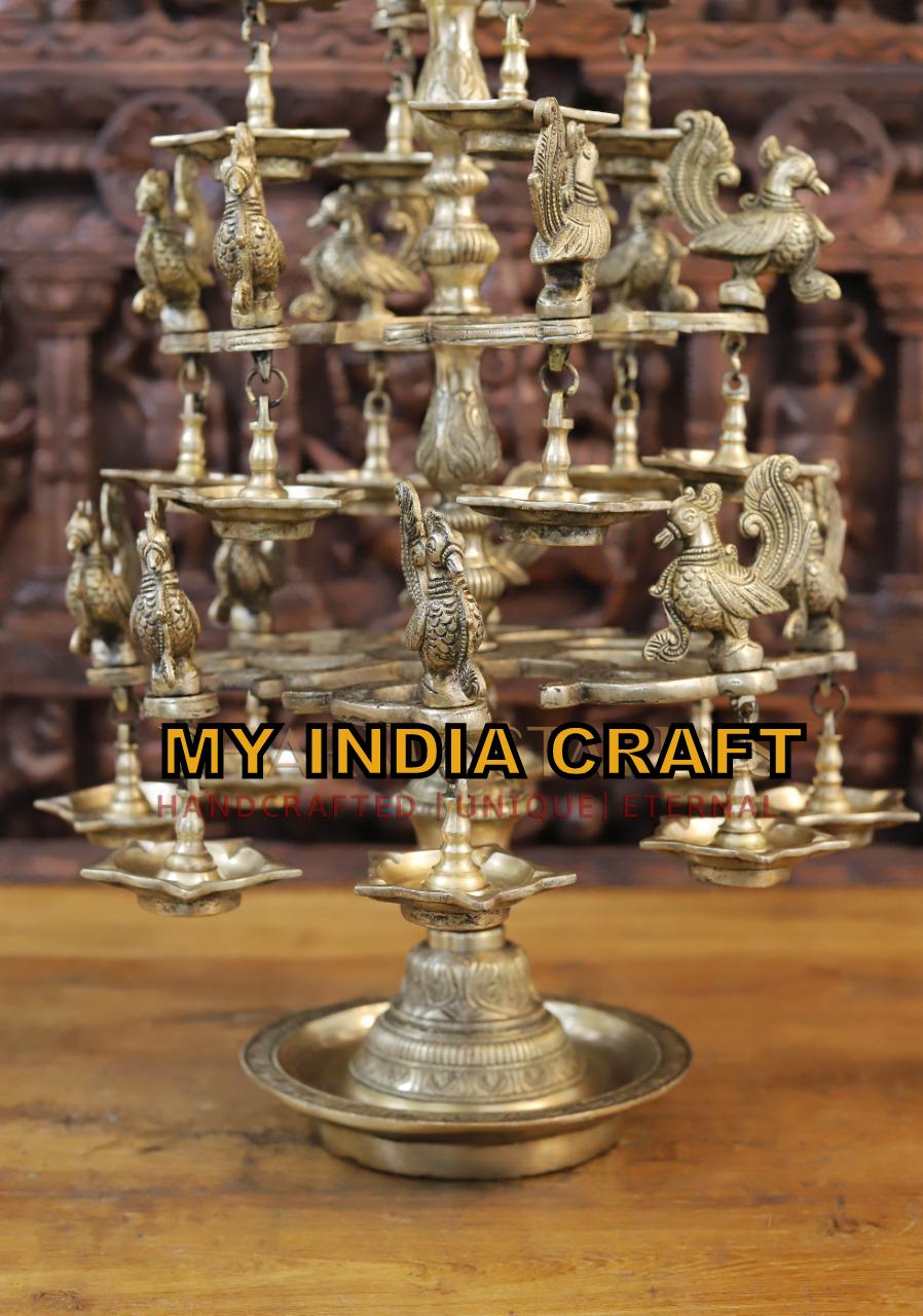38" 108 Diya stand in brass