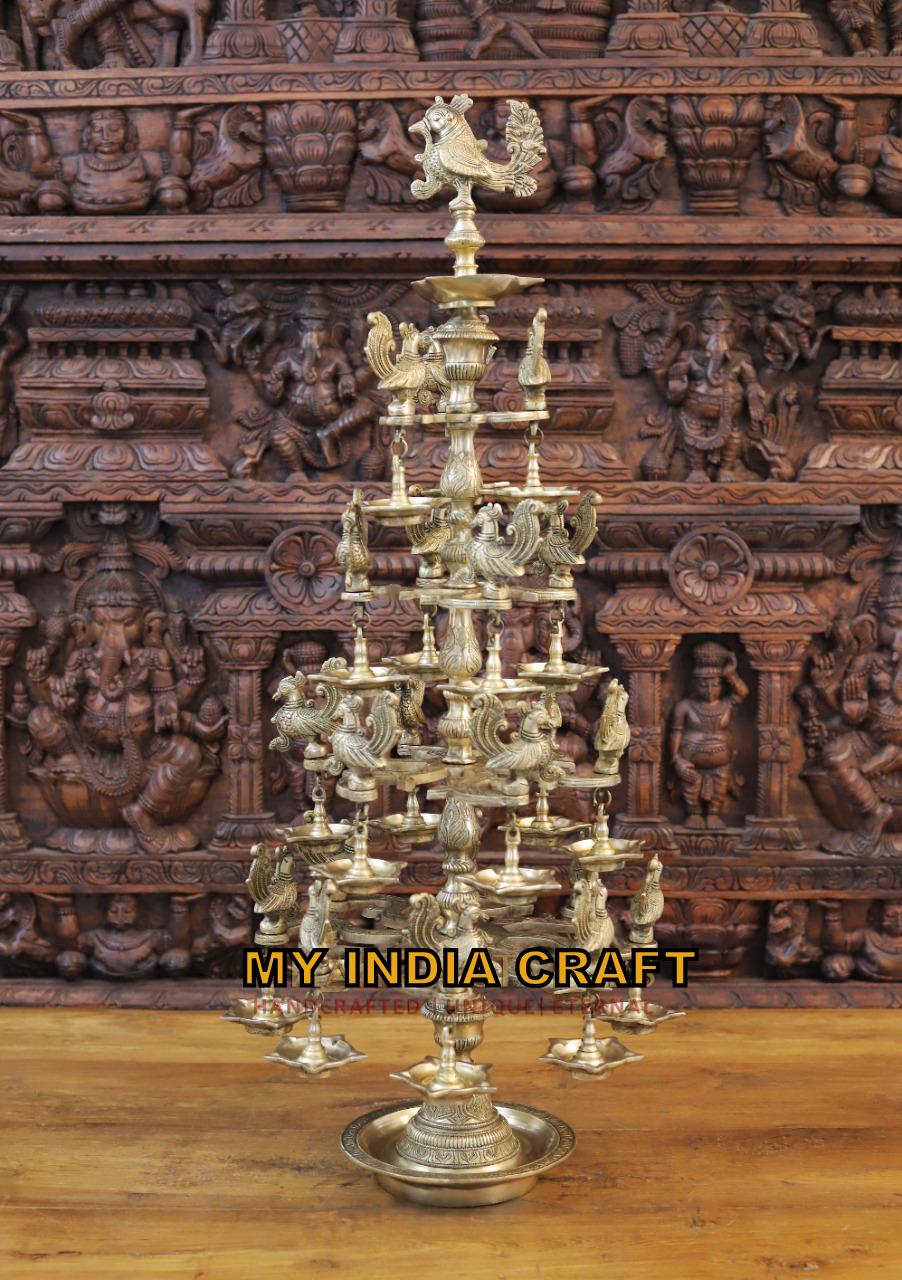 38" 108 Diya stand in brass