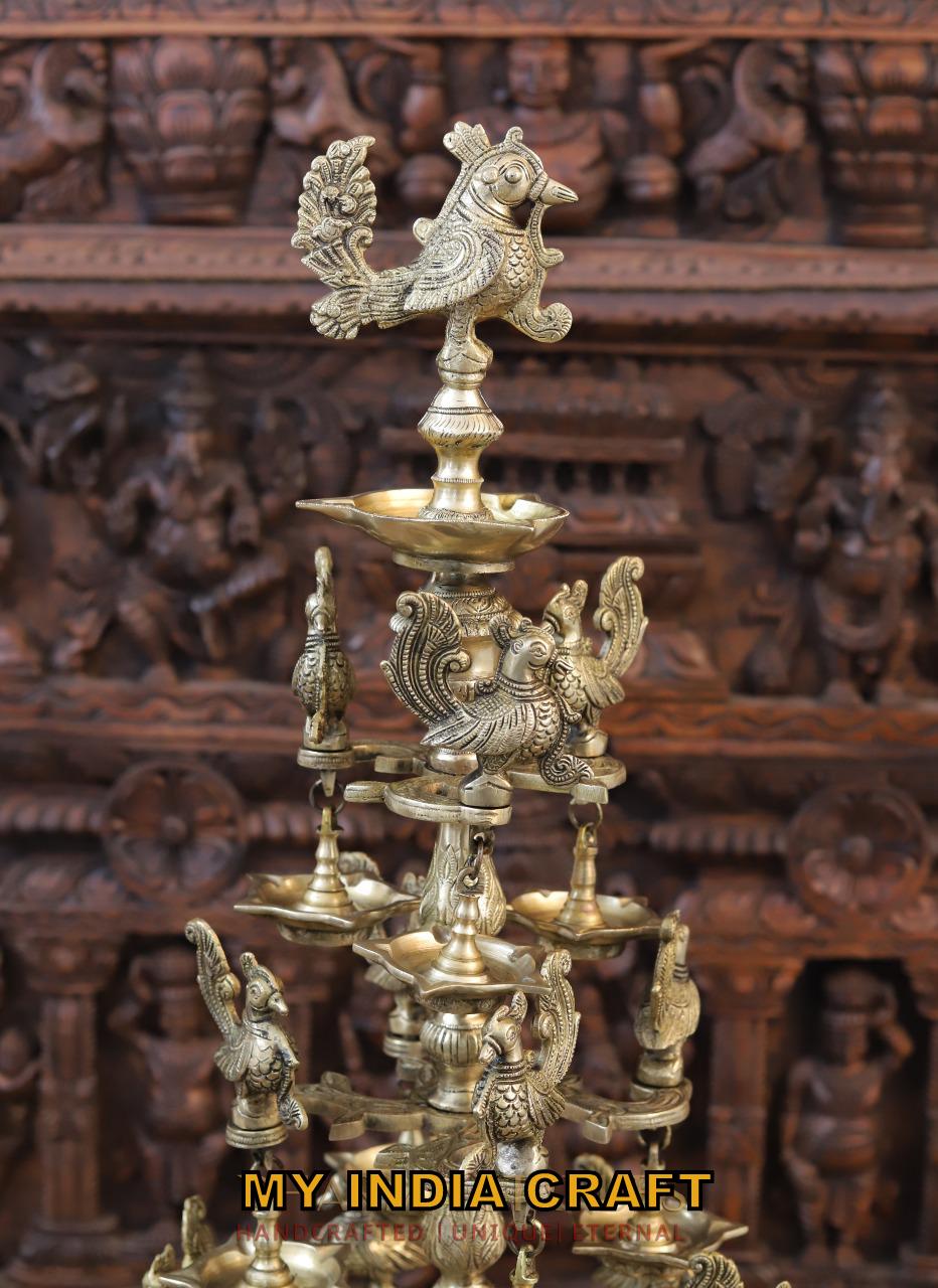 38" 108 Diya stand in brass