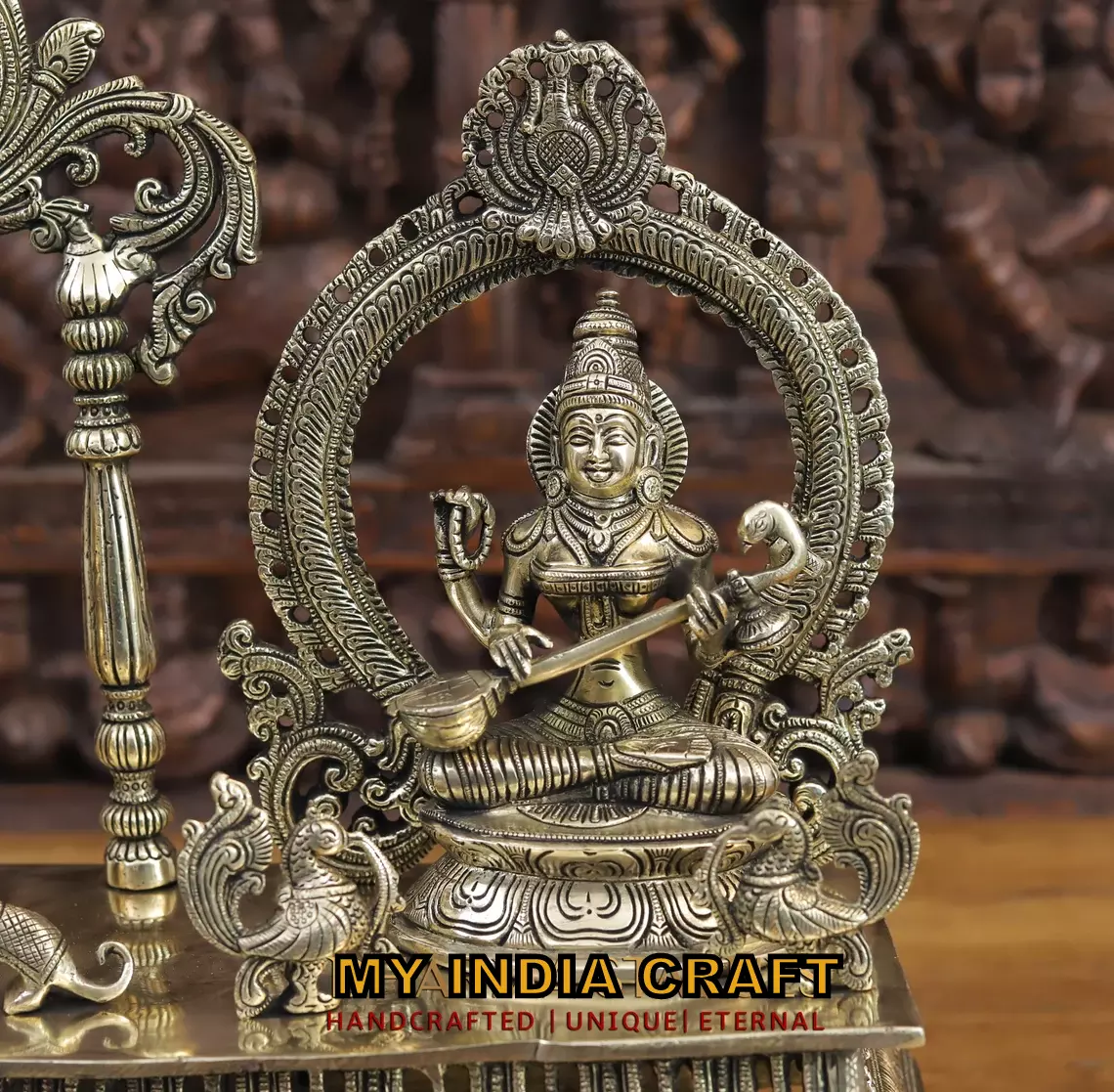 21" Ganesh Lakshmi Sarasati statue