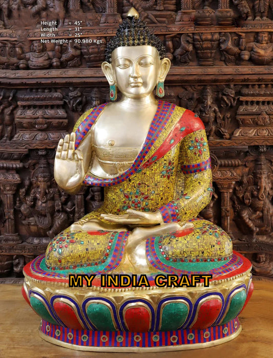 45" Big Buddha Statue