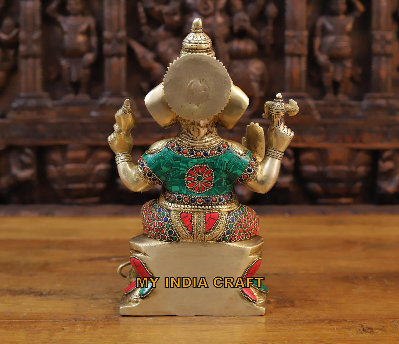 13" Ganpati statue with straight posture