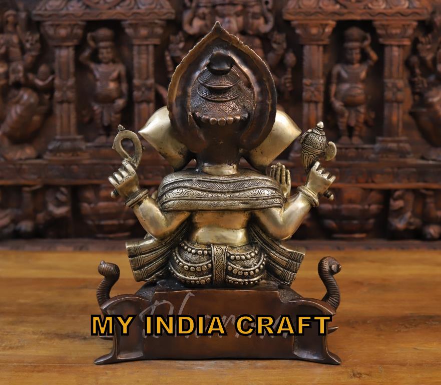 16.5" Ganesh statue on elephant